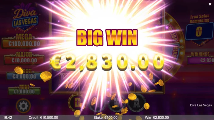 Diva Las Vegas - malaking panalo sa Free Spins