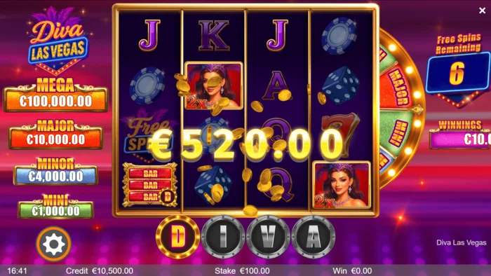 Diva Las Vegas - panalong kombinasyon na may Wilds