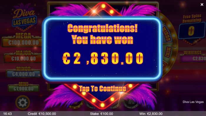 Diva Las Vegas - huling score para sa session